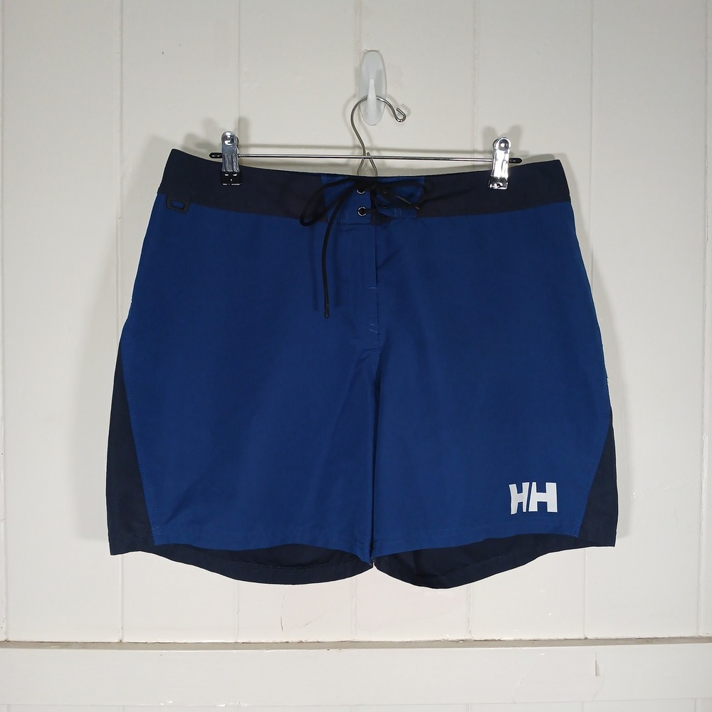 Helly Hansen Board Shorts Men L 34 Blue Colorblock Quick Dry Sailing Swim Trunks